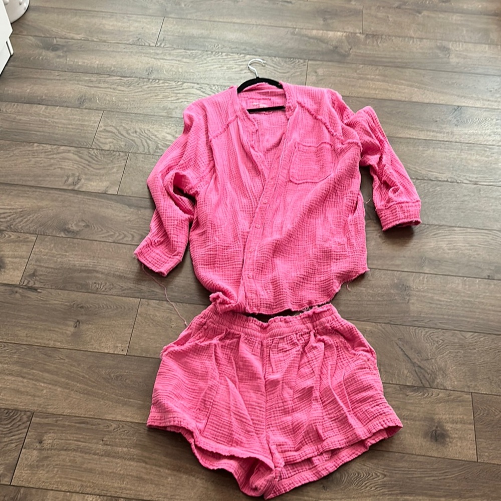 Aerie Pink Swim Coverup